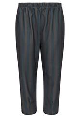 LIMITED COLLECTION Curve Chocolate Brown Stripe Barrel Trousers