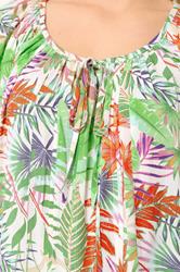 YOURS Plus Size White Tropical Pintuck Blouse | Yours Clothing 4