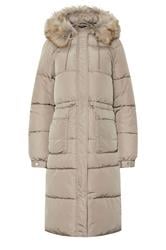 LTS Tall Natural Brown Padded Midi Coat