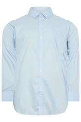 D555 Big & Tall Sky Blue Long Sleeve Non Iron Stretch Shirt