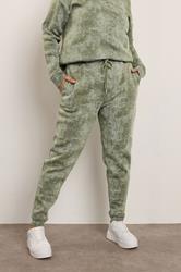 YOURS Plus Size Green Abstract Print Cuffed Joggers | Yours Clothing 3