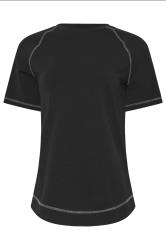 LTS Tall Black Active Curved Hemline Stitched T-Shirt | Long Tall Sally 7