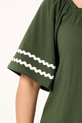 YOURS Plus Size Khaki Green Swing Blouse | Yours Clothing 4
