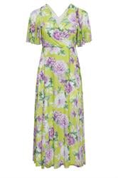 YOURS LONDON Curve Green Floral Wrap Dress