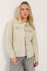 LTS Tall Ivory White Cotton Denim Jacket | Long Tall Sally  3