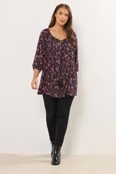 YOURS Plus Size Pink Paisley Print Tie Front Top | Yours Clothing 1