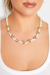 Gold Tone Stone Statement Necklace | Yours Clothing 1