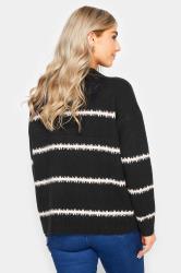 M&Co Black Blurred Stripe Jumper | M&Co 3