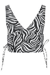 YOURS Plus Size Black & White Geometric Print Tankini Top | Yours Clothing 10