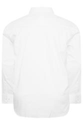 D555 Big & Tall White Long Sleeve Non Iron Stretch Shirt | BadRhino 4