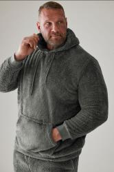 BadRhino Big & Tall Charcoal Grey Super Soft Borg Lounge Set | BadRhino 1