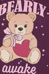 YOURS Plus Size Burgundy Red 'Bearly Awake' Pyjama Set | Yours Clothing 6