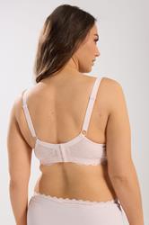 YOURS Plus Size Pink Soft Touch Ribbed Underwired Bra | Yours Clothing 2