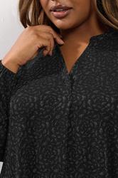 YOURS Plus Size Black Metallic Pleated Mini Dress | Yours Clothing 4