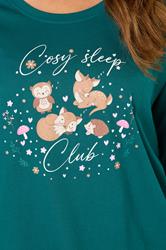 M&Co Green 'Cosy Sleep Club' Wide Leg Pyjama Set | M&Co 5