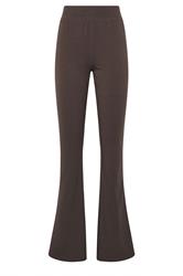 LTS Tall Chocolate Brown Striped Kick Flare Leggings | Long Tall Sally 5