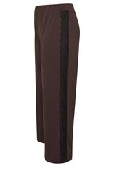 LIMITED COLLECTION Plus Size Chocolate Brown Lace Insert Trousers | Yours Clothing 7
