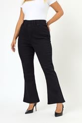 YOURS Plus Size Black Bootcut Jeggings | Yours Clothing 2
