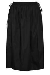 YOURS Curve Black Poplin Midi Skirt