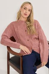 LTS Tall Pink Pointelle Knit Cardigan | Long Tall Sally 3