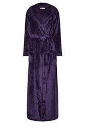 LTS Tall Purple Shawl Collar Maxi Dressing Gown