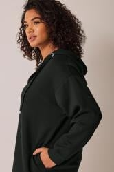 EVANS Plus Size Black Zip Through Hoodie | Evans 4