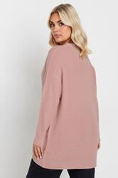 YOURS Plus Size Light Pink Essential Knitted Jumper | Yours Clothing 2