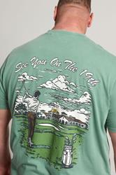 BadRhino Big & Tall Green Extra Long Pigment Dye Golf Graphic T-Shirt | BadRhino 5