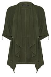 EVANS Curve Olive Green Lightweight Waterfall Jacket
