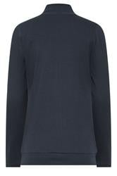 LTS Tall Women's Navy Blue Ribbed Zip Through Top | Long Tall Sally 6