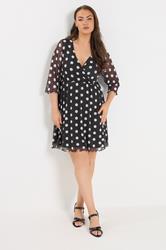 YOURS Plus Size Black Polka Dot Tunic Top| Yours Clothing 3