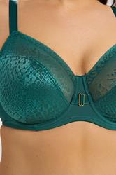 YOURS Plus Size Teal Green Underwired Lace Bras | Yours Clothing 2