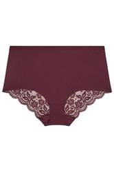 YOURSET 3 PACK Plus Size Red Lace Back High Waisted Knickers | Yours Curve 9