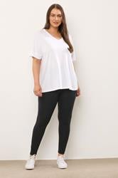 EVANS 2 PACK Plus Size Black Stretch Leggings | Evans 3