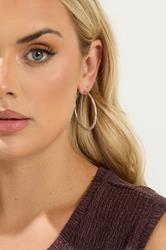 3 PACK Gold Tone Large Hoop Earrings | Yours Clothing 1