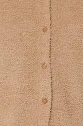 YOURS Plus Size Camel Brown Chenille Cardigan | Yours Clothing 5