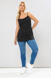 Plus Size Black Cami Top | Yours Clothing 1