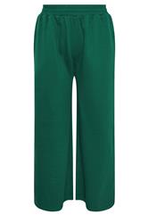 YOURS Plus Size Green 'LA' Wide Leg Joggers | Yours Clothing 6