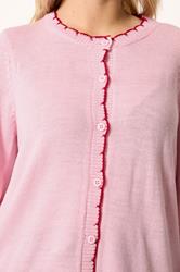 YOURS Plus Size Pink Scallop Edge Cardigan | Yours Clothing 4