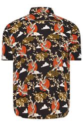 BadRhino Big & Tall Black Japanese Woodblock Print Shirt | BadRhino 7