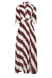 STAR Burgundy Red Stripe Shirt Dress | StarByJM 6