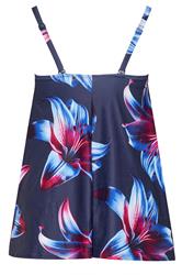 YOURS Plus Size Navy Blue Floral Print Tankini Top | Yours Clothing 10