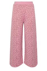 LIMITED COLLECTION Curve Pink Leopard Print Wide Leg Trousers