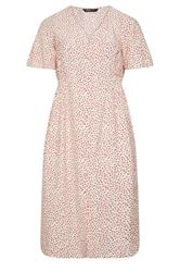 YOURS Curve Ivory White Floral Tea Dress