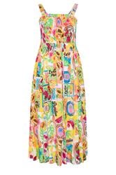 YOURS Curve White Fruit Print Midi Dress