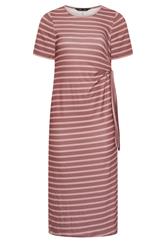 LIMITED COLLECTION Plus Size Pink Stripe Ribbed Knot Dress | Yours Clothing 5