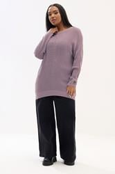 YOURS Plus Size Light Purple Essential Knitted Jumper | Yours Clothing 1