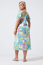 LIMITED COLLECTION Plus Size White Mixed Postcard Dress | Yours Clothing 2