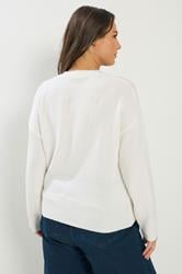 YOURS Plus Size White Button Through Knitted Cardigan | Yours Clothing 2