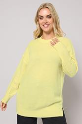 YOURS Plus Size Butter Yellow Drop Shoulder Jumper | Yours Clothing 3